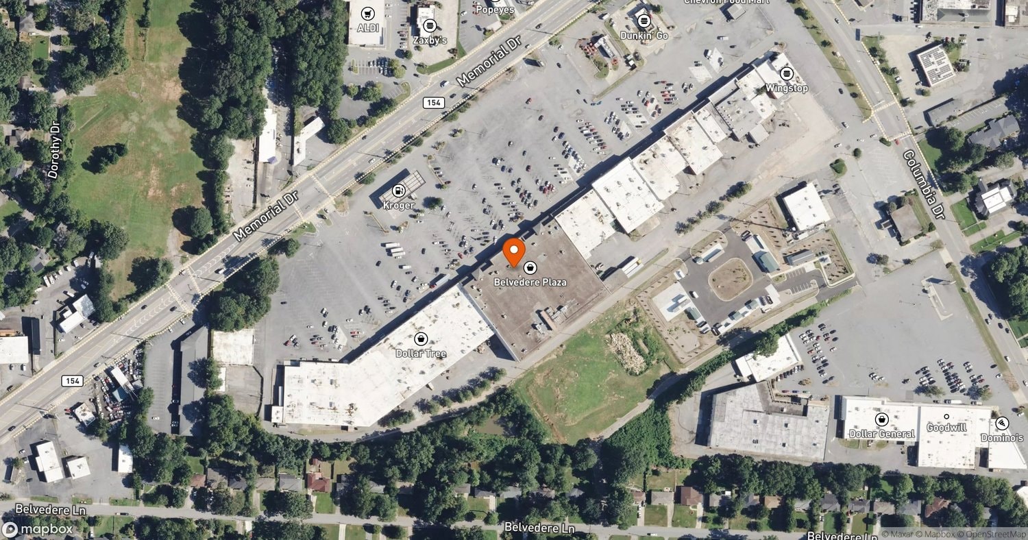 Site of Belvedere Plaza Redevelopment at 3479 Memorial Drive, Decatur, GA