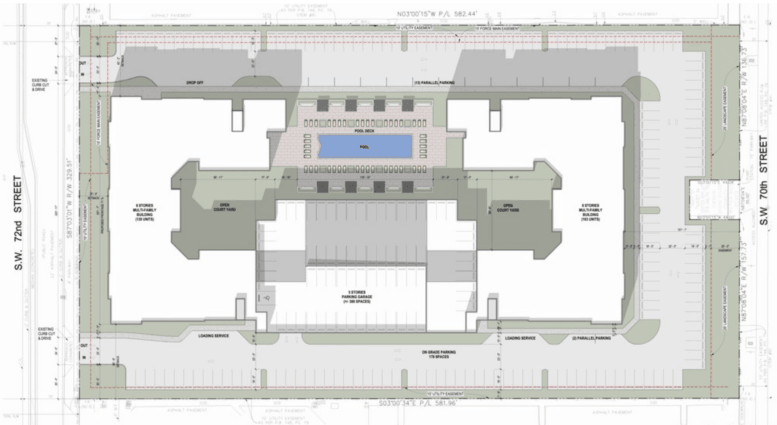 Developer Files Plans for Eight-Story Live Local Act Project for 9415 SW 72nd St, Miami, FL - Florida YIMBY
