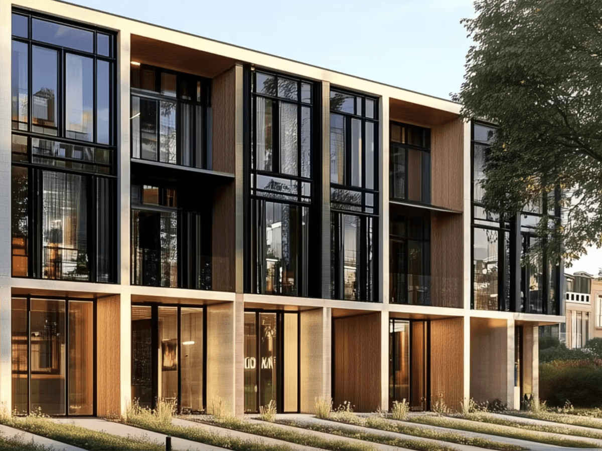 Modern-style townhomes progress near Atlanta Beltline, park ...