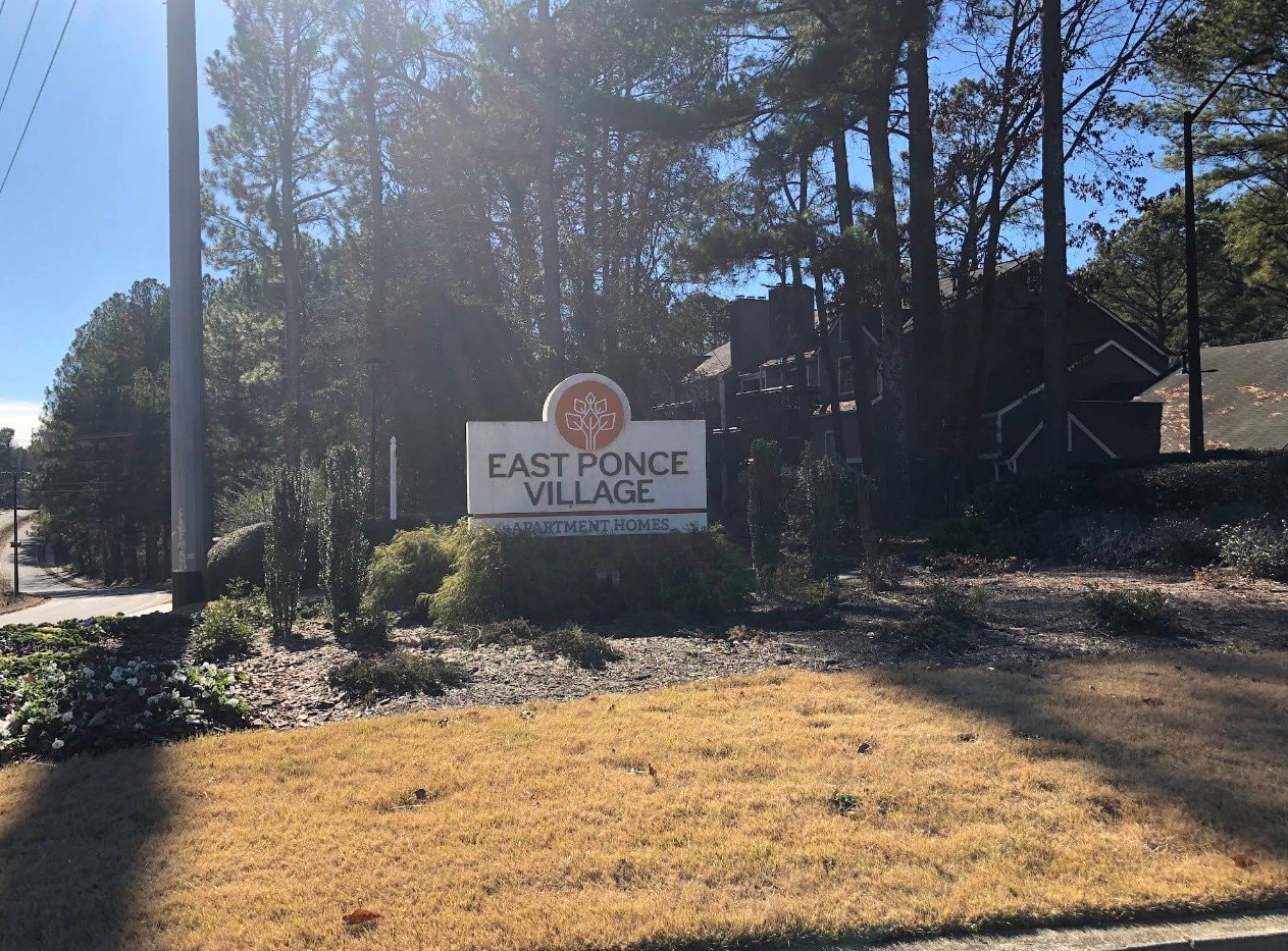 Entrance sign at East Ponce Village Apartment Homes