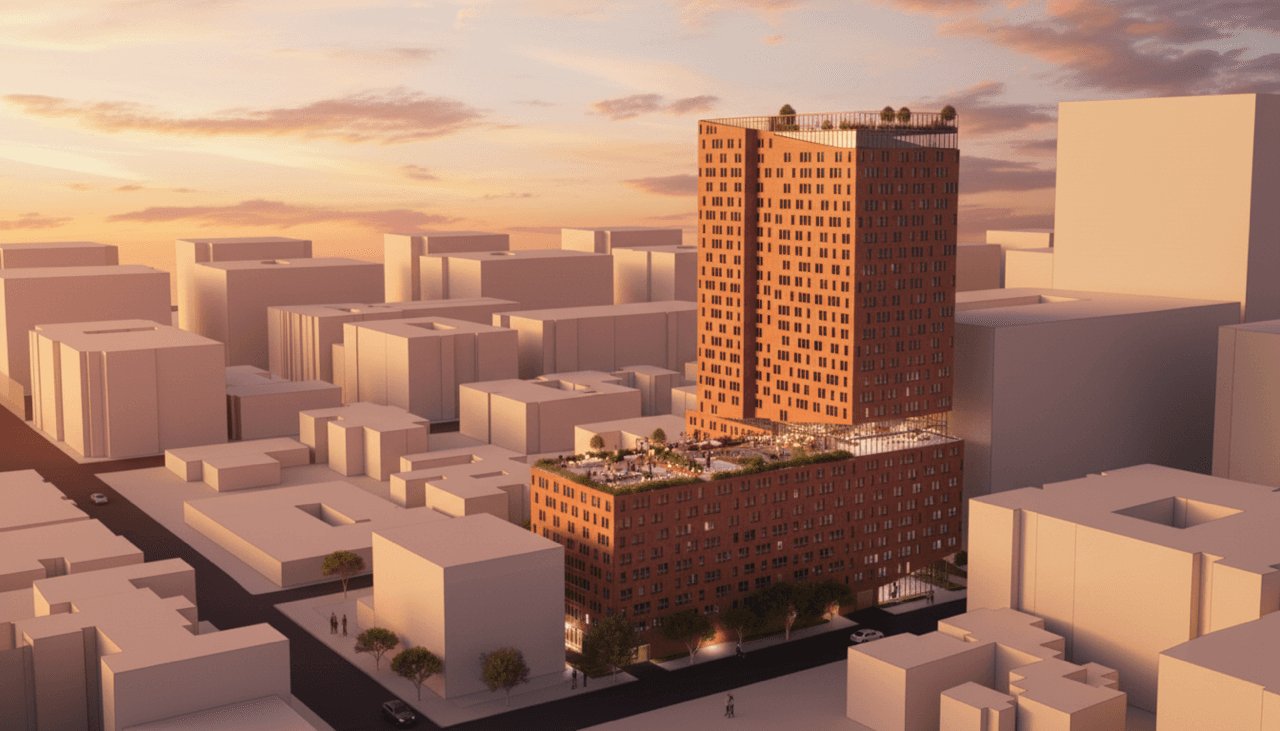 Rendering of 9 Hundred, the planned student housing tower at 900 W. 23rd St. in Austin's West Campus