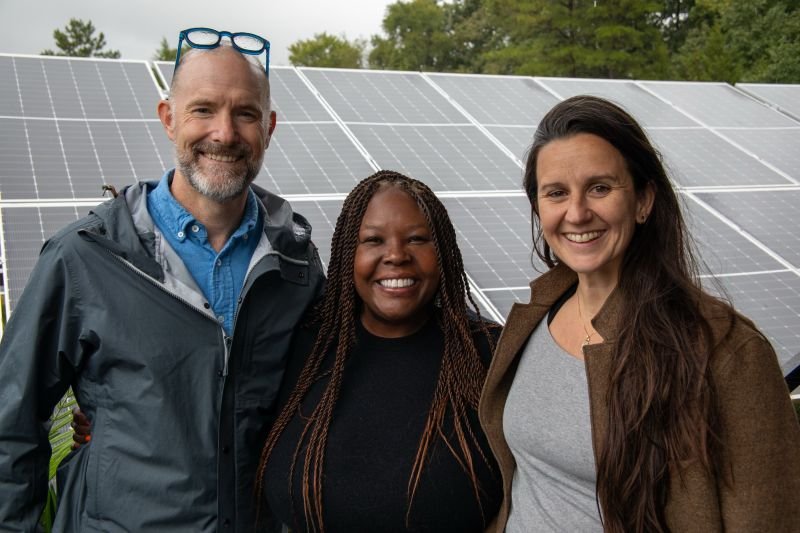 Ribbon-cutting celebration at McDowell Creek Solar, EnerWealth Solutions' first utility-scale solar project