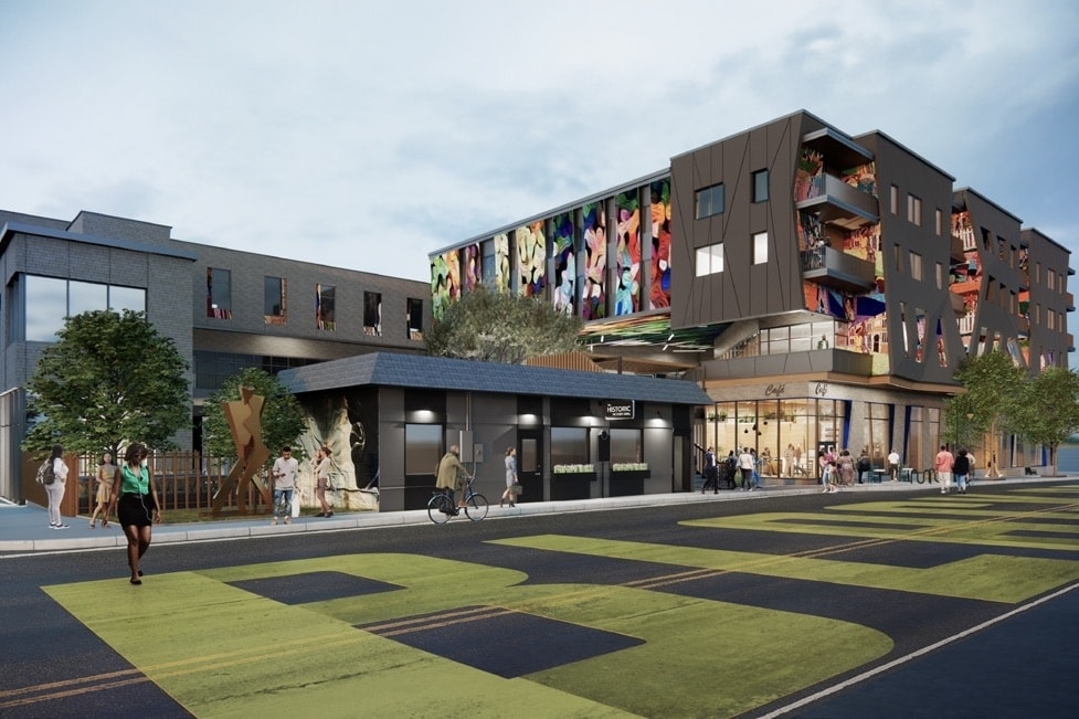 $112M mixed-use redevelopment with affordable housing, artistic ...