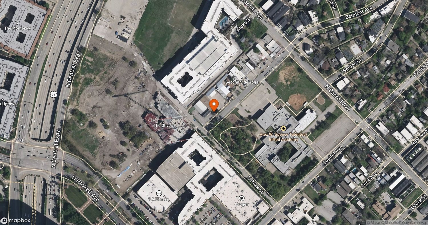 Site of Bella Limon at 4311-4329 Belmont Avenue, Dallas, TX 75204