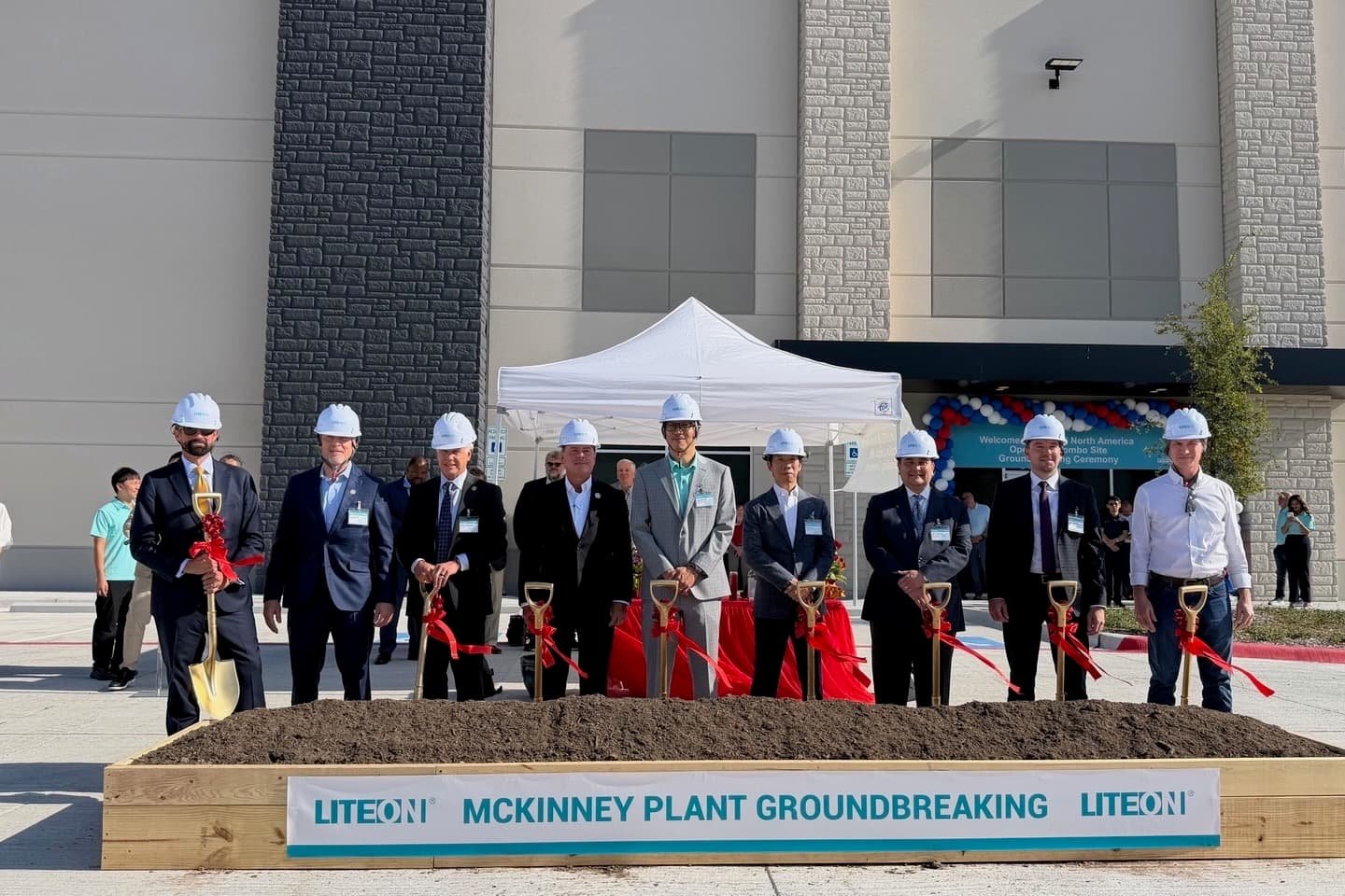 LiteOn and local officials break ground on the LiteOn McKinney plant at the Core5 Logistics Center
