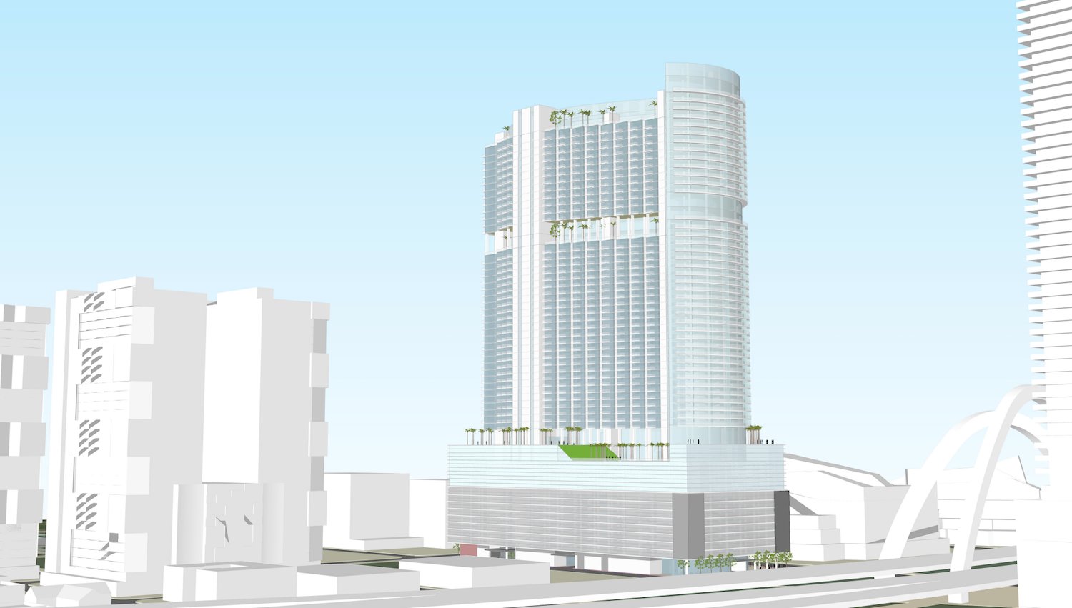 Renderings Revealed For S-Shaped 649-Foot-Tall Tower In Miami Designed By Rafael Viñoly Architects - Florida YIMBY