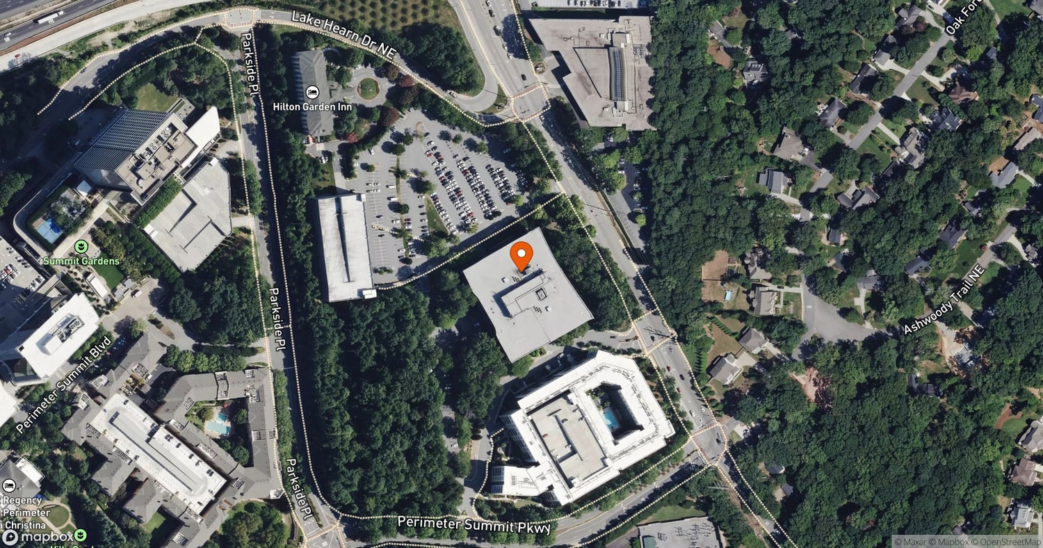 Site of Ashford Green Apartments at 4170 Ashford Dunwoody Road NE, Brookhaven, GA