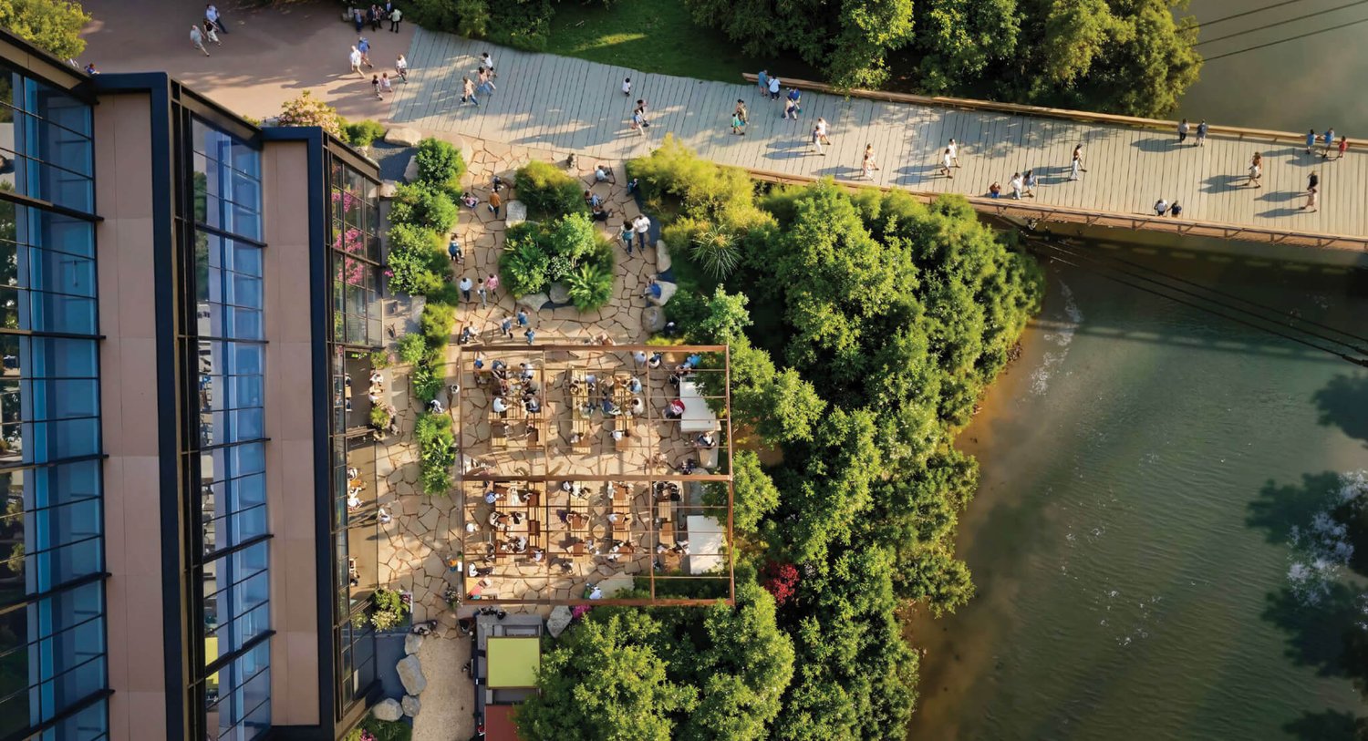 Oracle shares renderings of pedestrian bridge to Nashville's East Bank