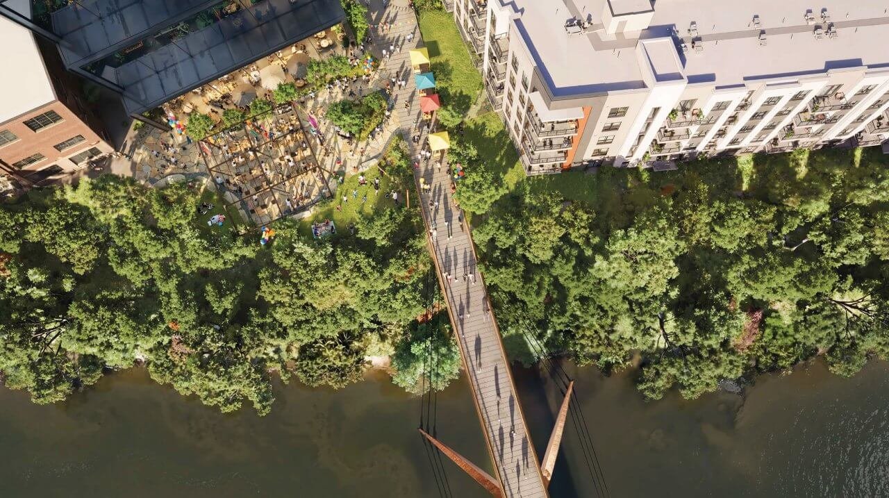 Oracle shares renderings of pedestrian bridge to Nashville's East Bank