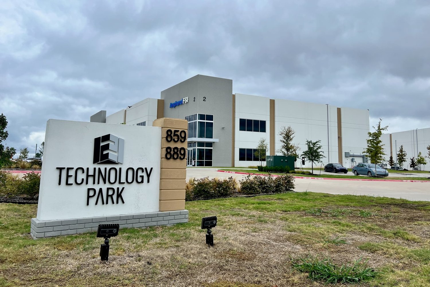Monument sign at 121 Technology Park, 859 State Highway 121, Allen
