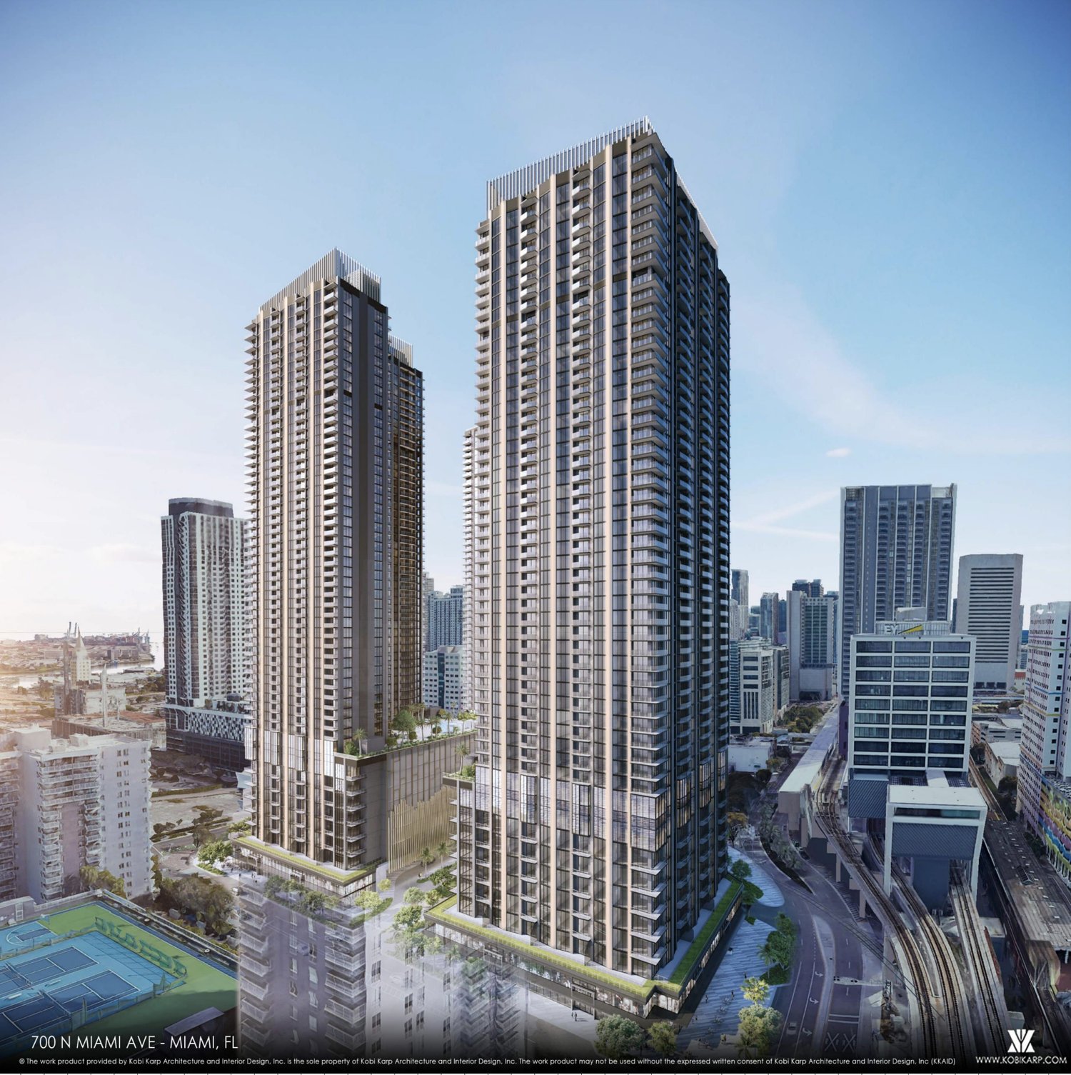 Renderings From Kobi Karp Reveals Design For Witkoff Group's 3 Tower Mixed-Use Development At Miami Worldcenter - Florida YIMBY