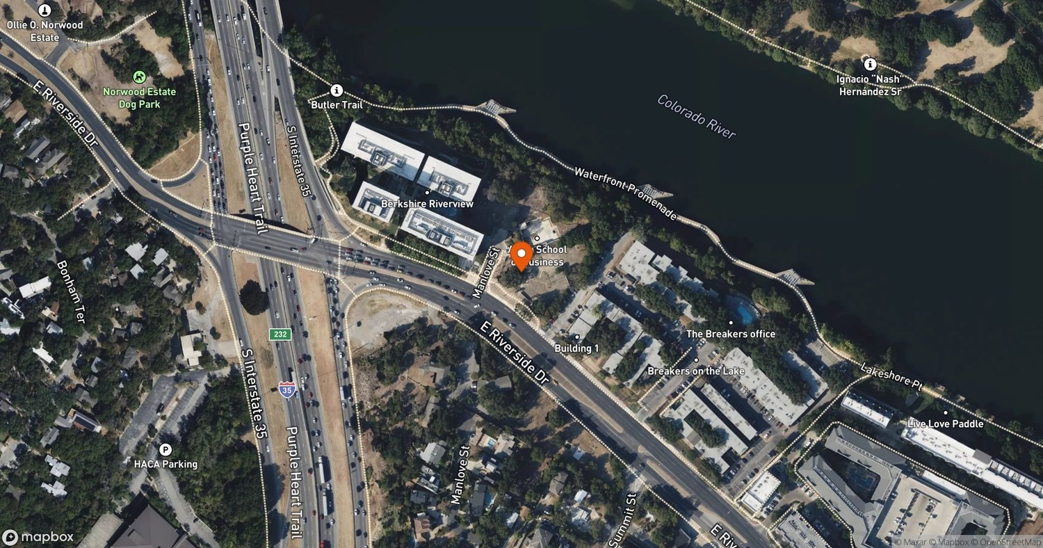 Site of 1404 East Riverside PUD & South Shore PUD Addition (180-Foot Riverside Towers) at 1404 E. Riverside Drive / 1712 E. Riverside Drive / 1705-1717 S. Lakeshore Blvd, Austin, TX 78741