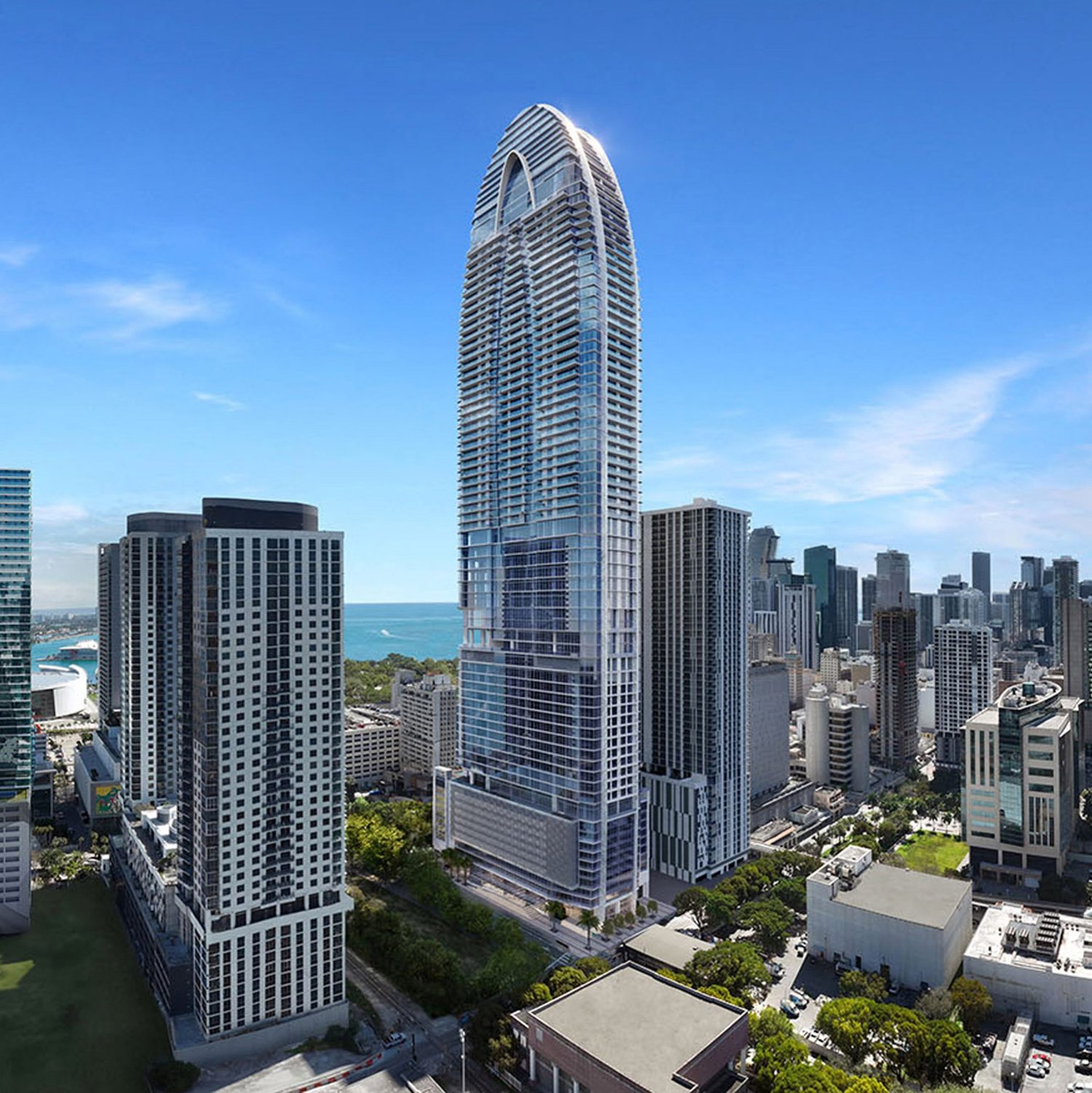"Ultra-modern" Okan Tower skyscraper under construction in Miami