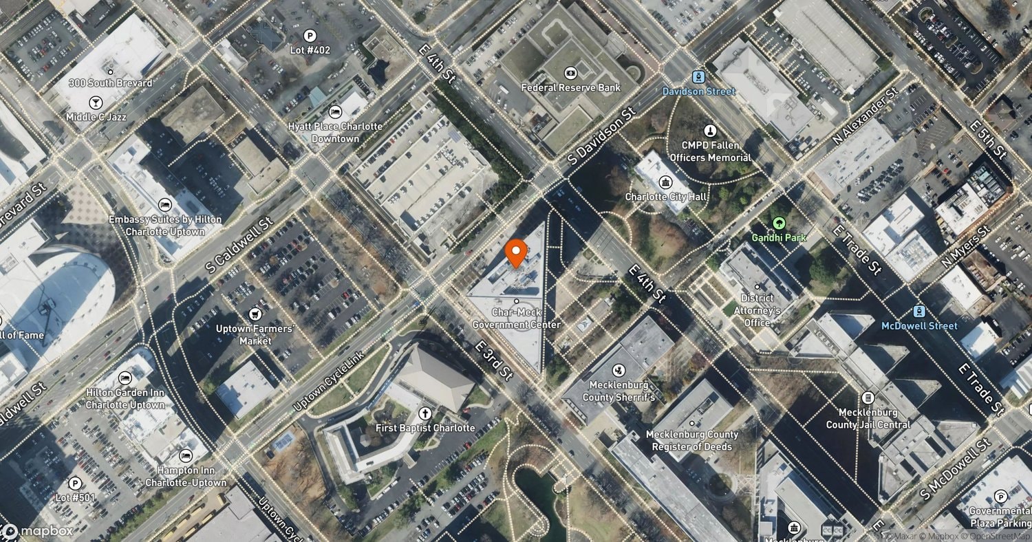 Site of Charlotte Data Center Moratorium Extension (11-Month) at 600 E. Fourth St, Charlotte, NC 28202