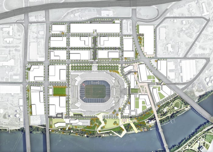 New renderings: Proposal for Nashville's East Bank neighborhood