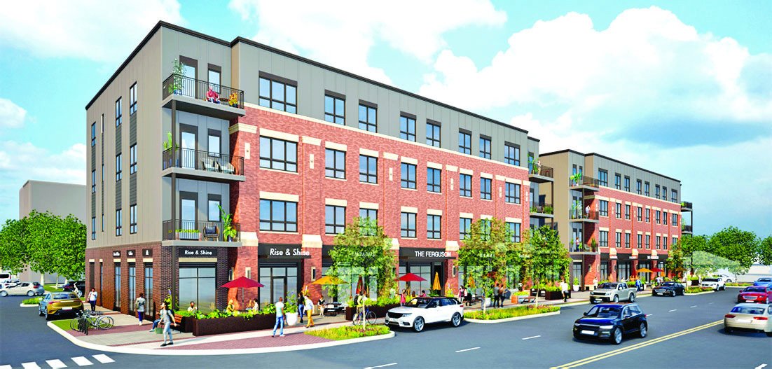 Rendering of The Ferguson, a mixed-use condo development planned for downtown Taylor