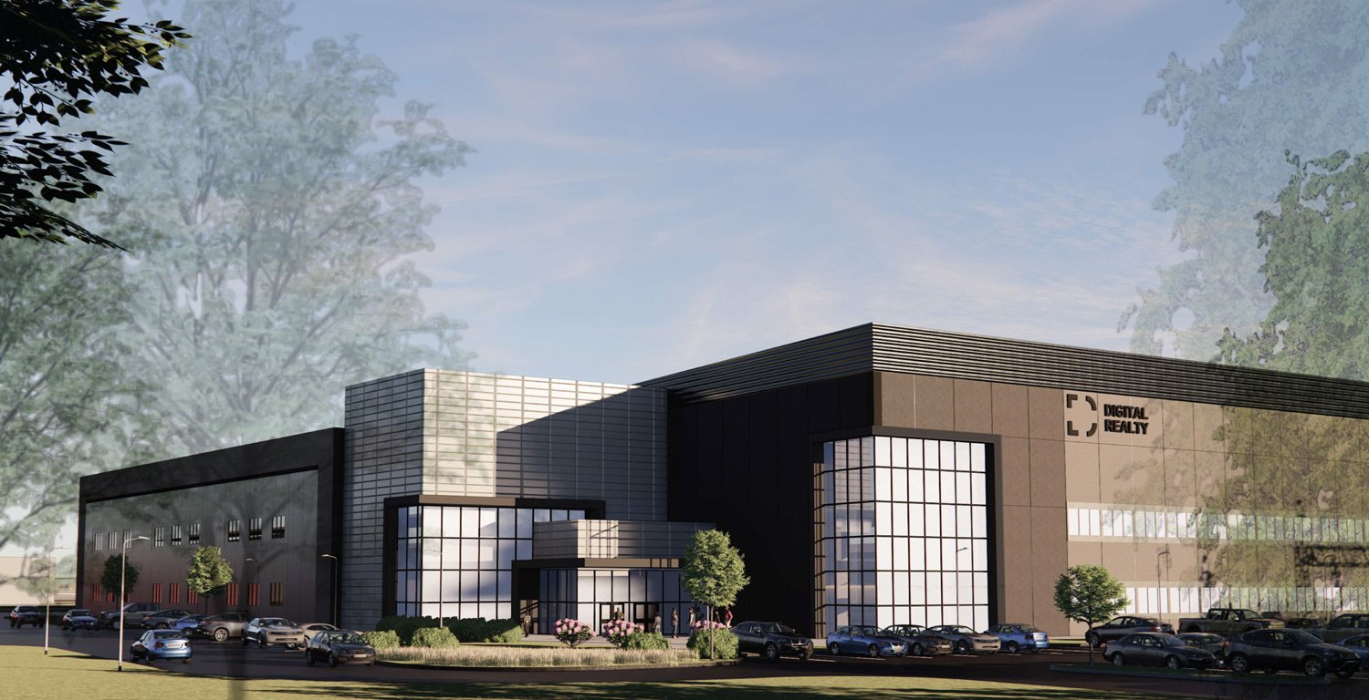 Rendering of Digital Realty's proposed West End data center in Adair Park
