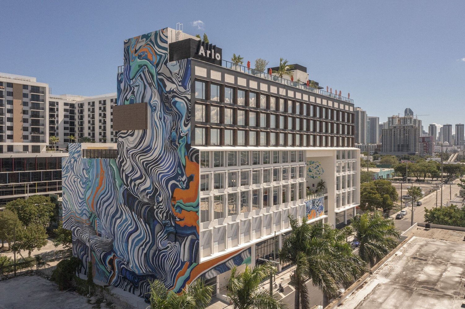 Arlo Wynwood, Wynwood's first hotel, with its large-scale facade mural