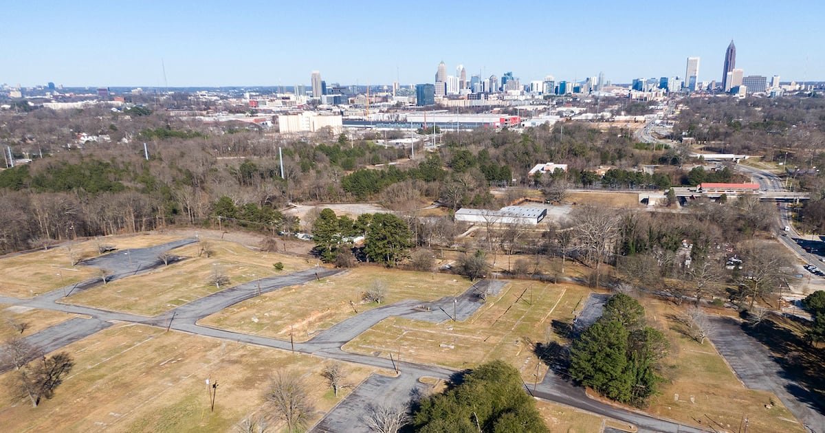 Aerial view of the Grove Park site Microsoft is returning to the city for affordable housing and park uses