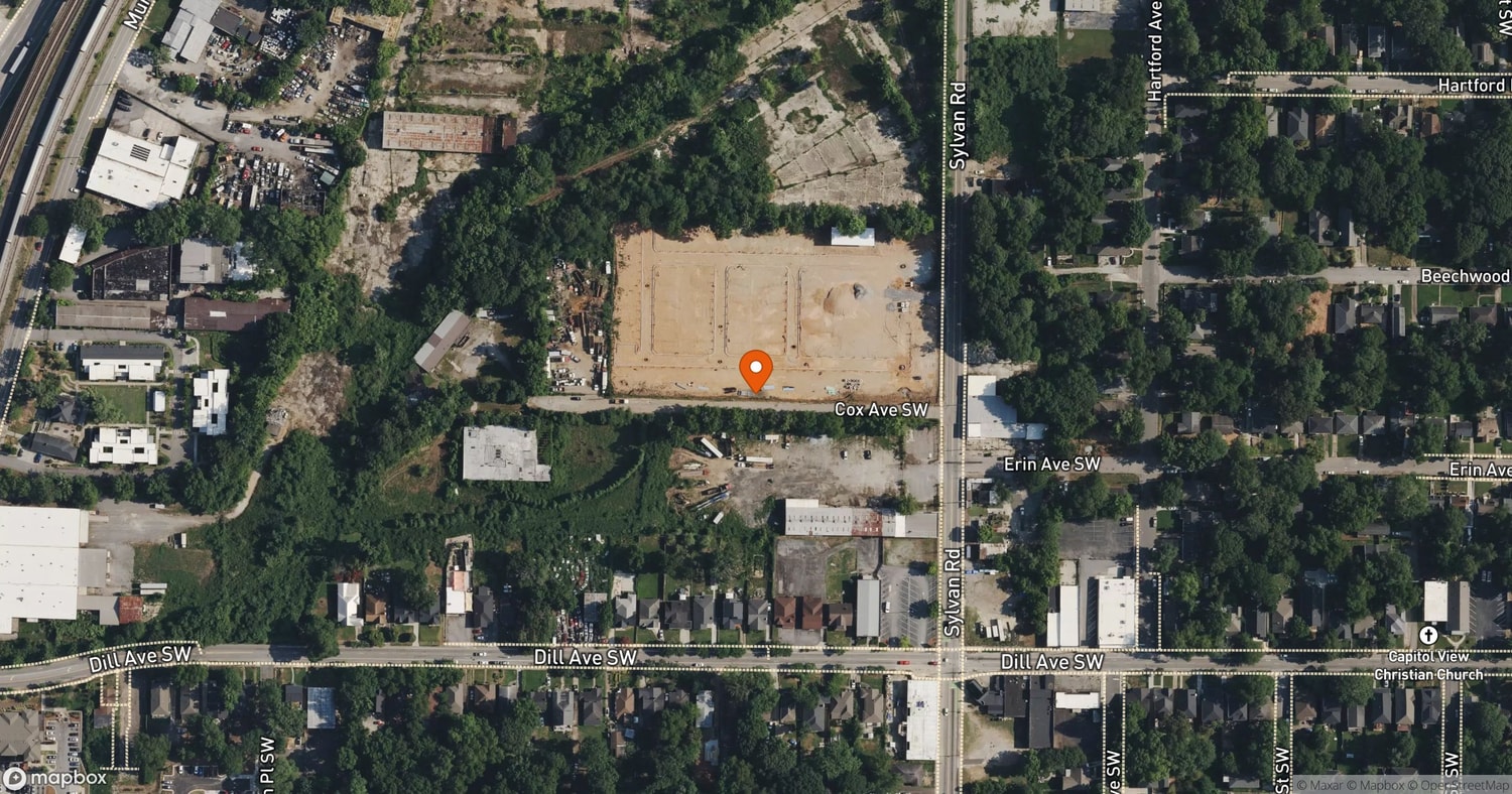 Site of 1313 Sylvan Road Redevelopment (aka Capitol View / Avon-Sylvan) at 1215 & 1313 Sylvan Road SW; 984, 985, & 997 Cox Avenue SW, Atlanta, GA 30310