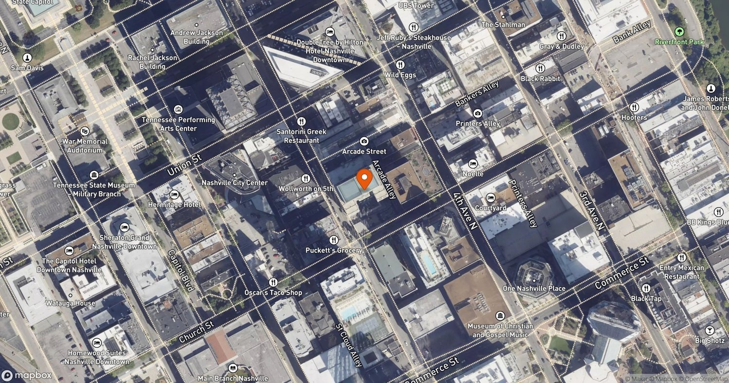 Site of Fifth Third Center Office-to-Hotel Conversion (Hilton LXR & Hilton Grand Vacations) at 424 Church Street, Nashville, TN