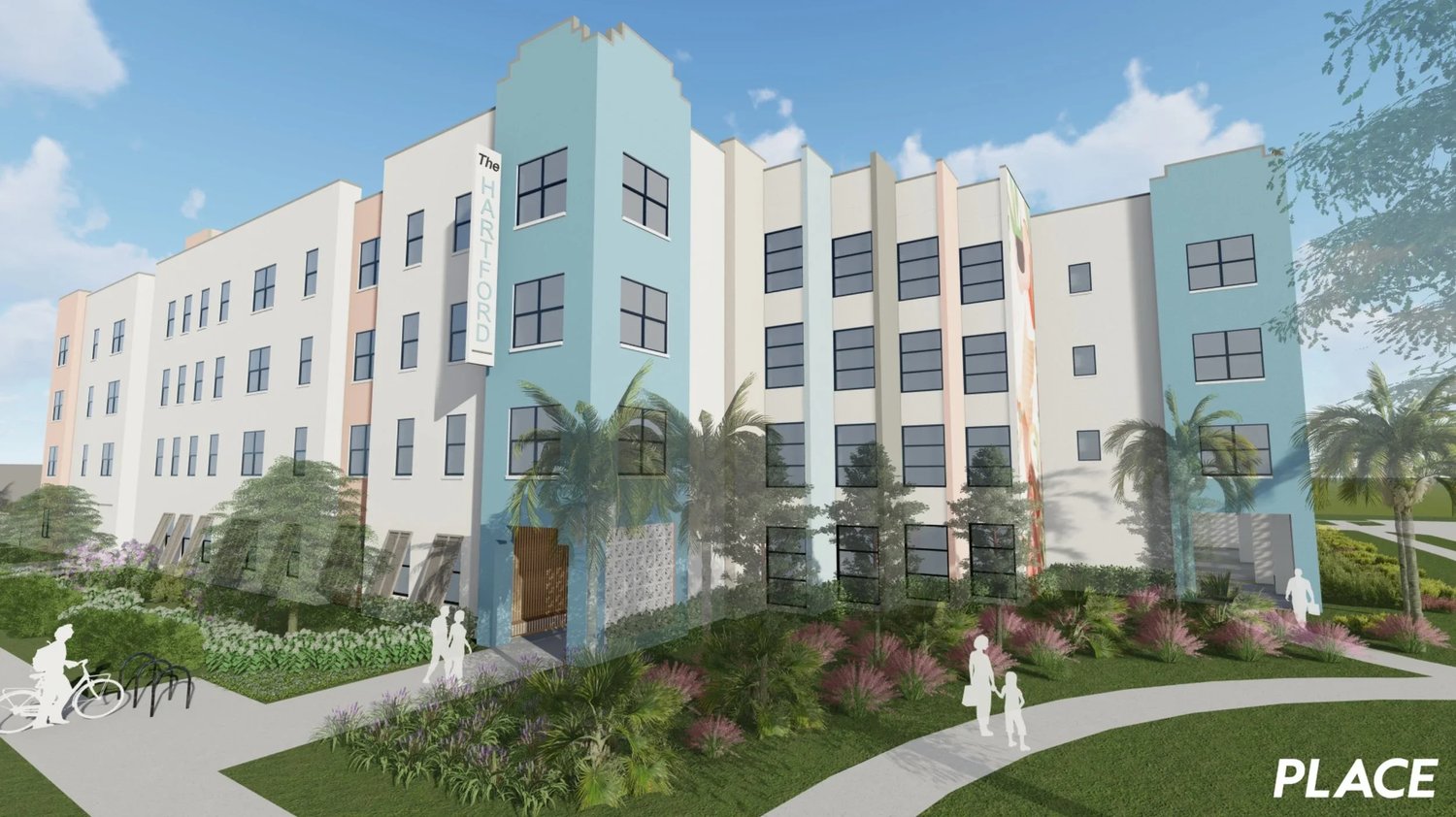 Rendering of The Hartford, one of six affordable housing projects awarded CDBG-DR funding in St. Petersburg