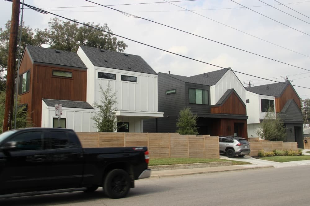 Completed multi-unit homes built under Austin's HOME initiative, which has yielded 1,108 permitted units