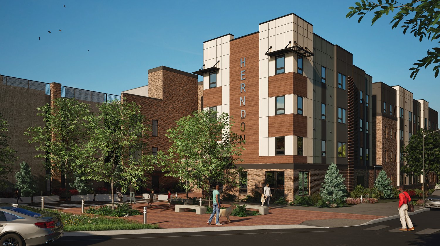 Rendering of Herndon Square Phase III, a Pennrose development in Atlanta