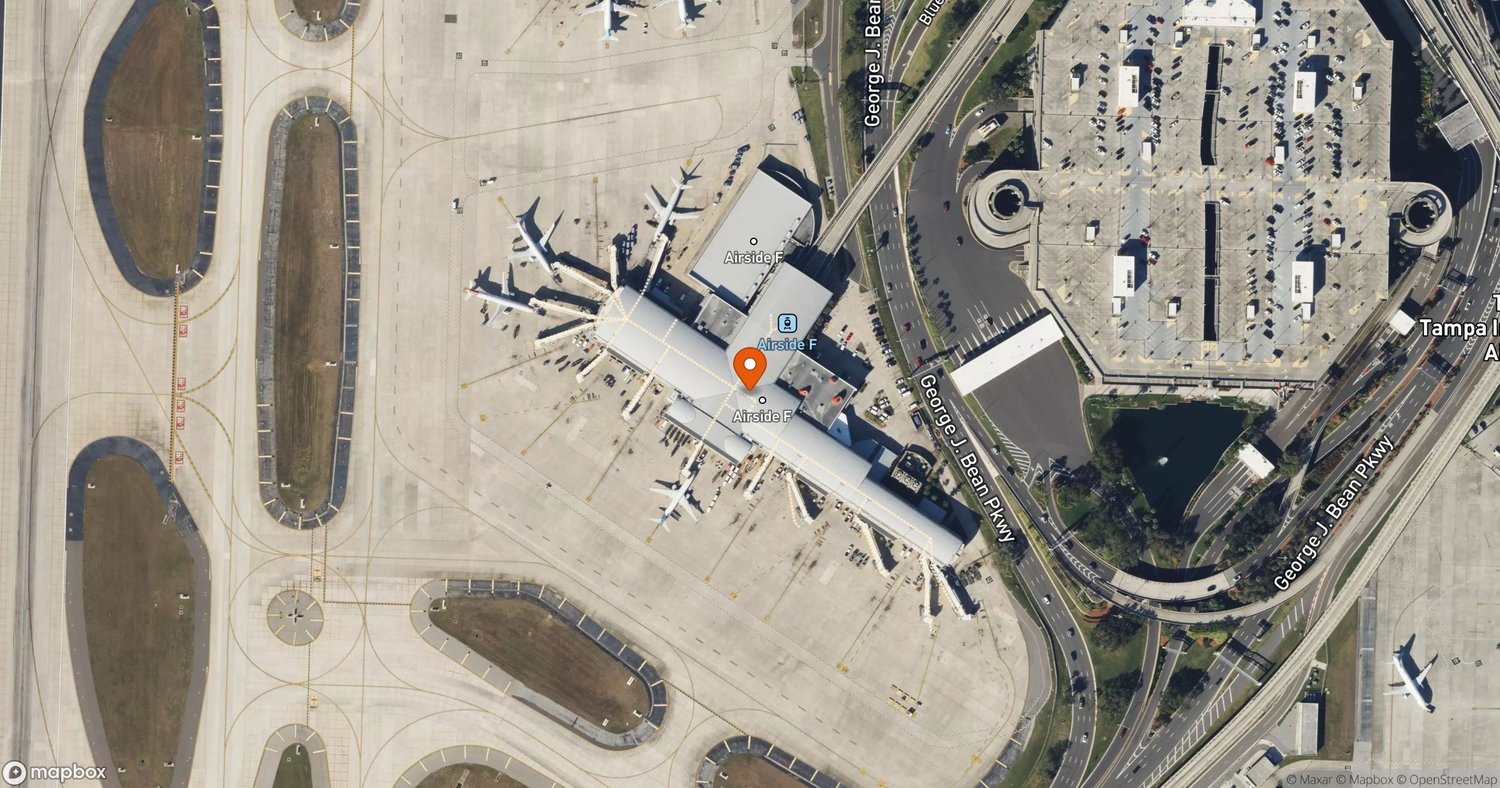 Site of FlyUSA Private Jet Hangar at Tampa International Airport at Tampa International Airport (north side), 4100 George J. Bean Pkwy, Tampa, FL 33607