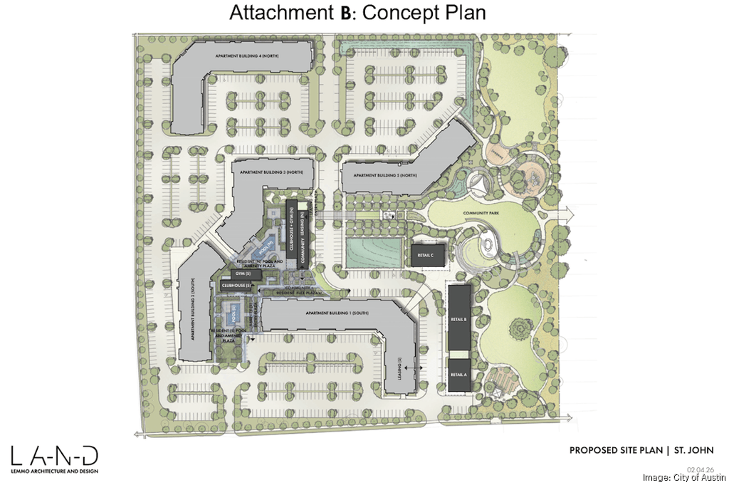Housing development plans take shape at St. John site in Austin - Austin Business Journal