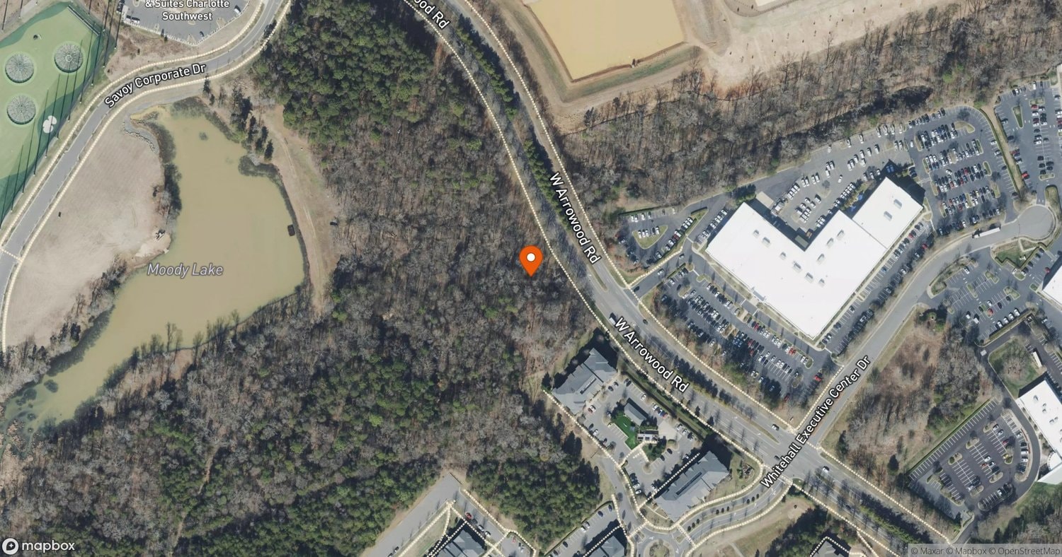 Site of Moody Lake at 3211 W. Arrowood Road, Charlotte, NC